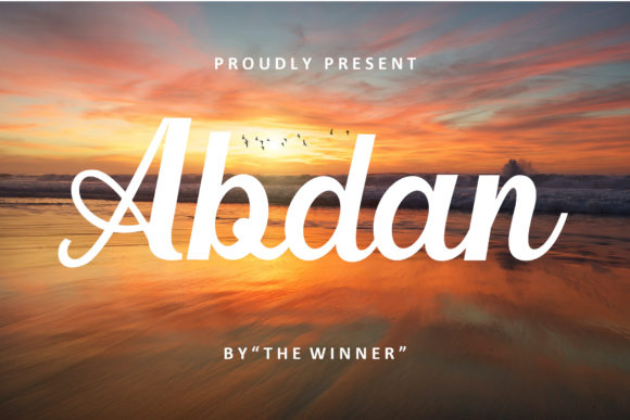 Abdan: A Script Font for Elegant Branding