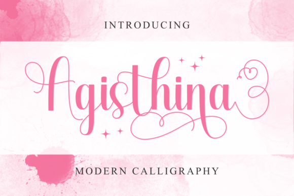 Agisthina: A Romantic Script Typeface