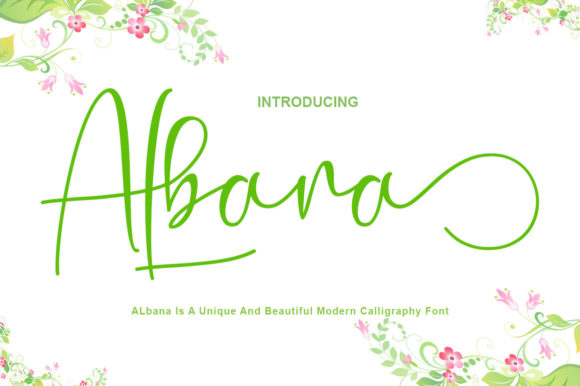 Albana: A Script Font for Creative Makers