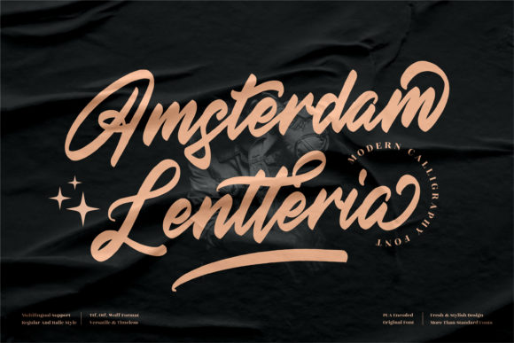 Amsterdam Lentteria Font for Web Design