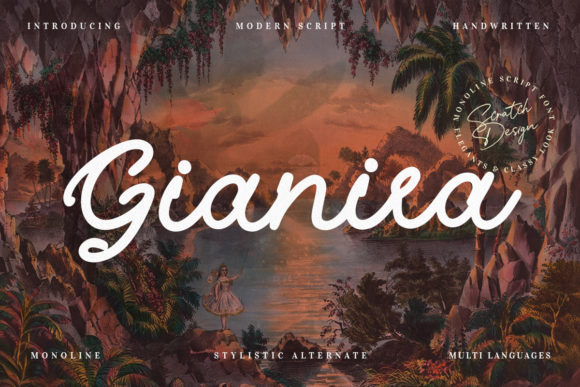 Gianira: A Romantic Script Font for Web Design
