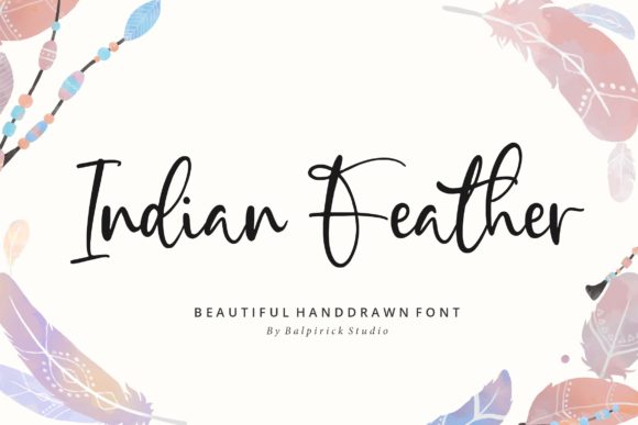 Indian Feather Font for Creative Makers