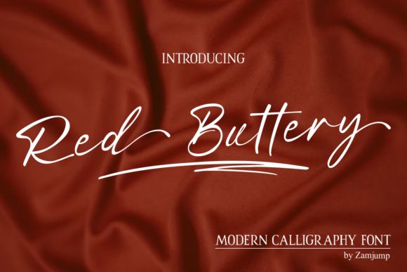 Red Buttery Font for Creative Projects