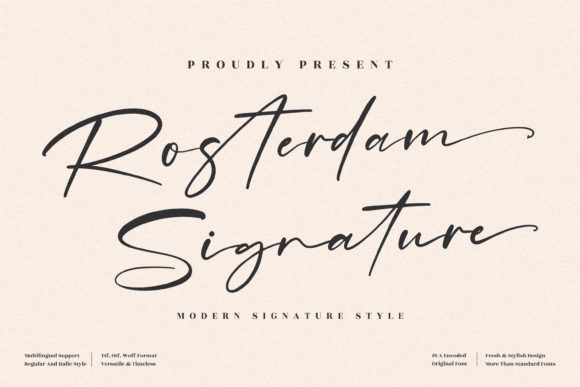 Rosterdam Signature: A Luxurious Script Font