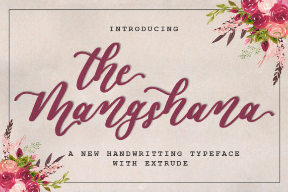 The Mangshana: A Script Font for Elegant Design