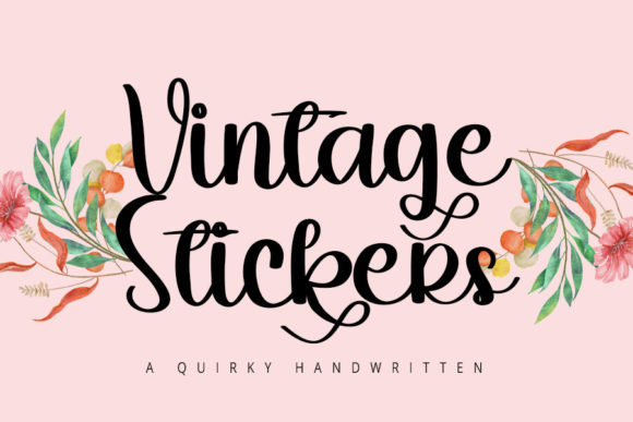 Vintage Stickers Font for Elegant Design